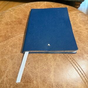 Montblanc Blue Leather Notebook Journal Graph Paper